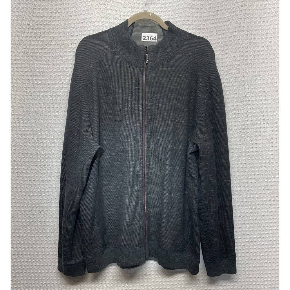 Tommy Bahama Gray Full Zip Aruba Travel Comfort Sweater Jacket Womens Size XL